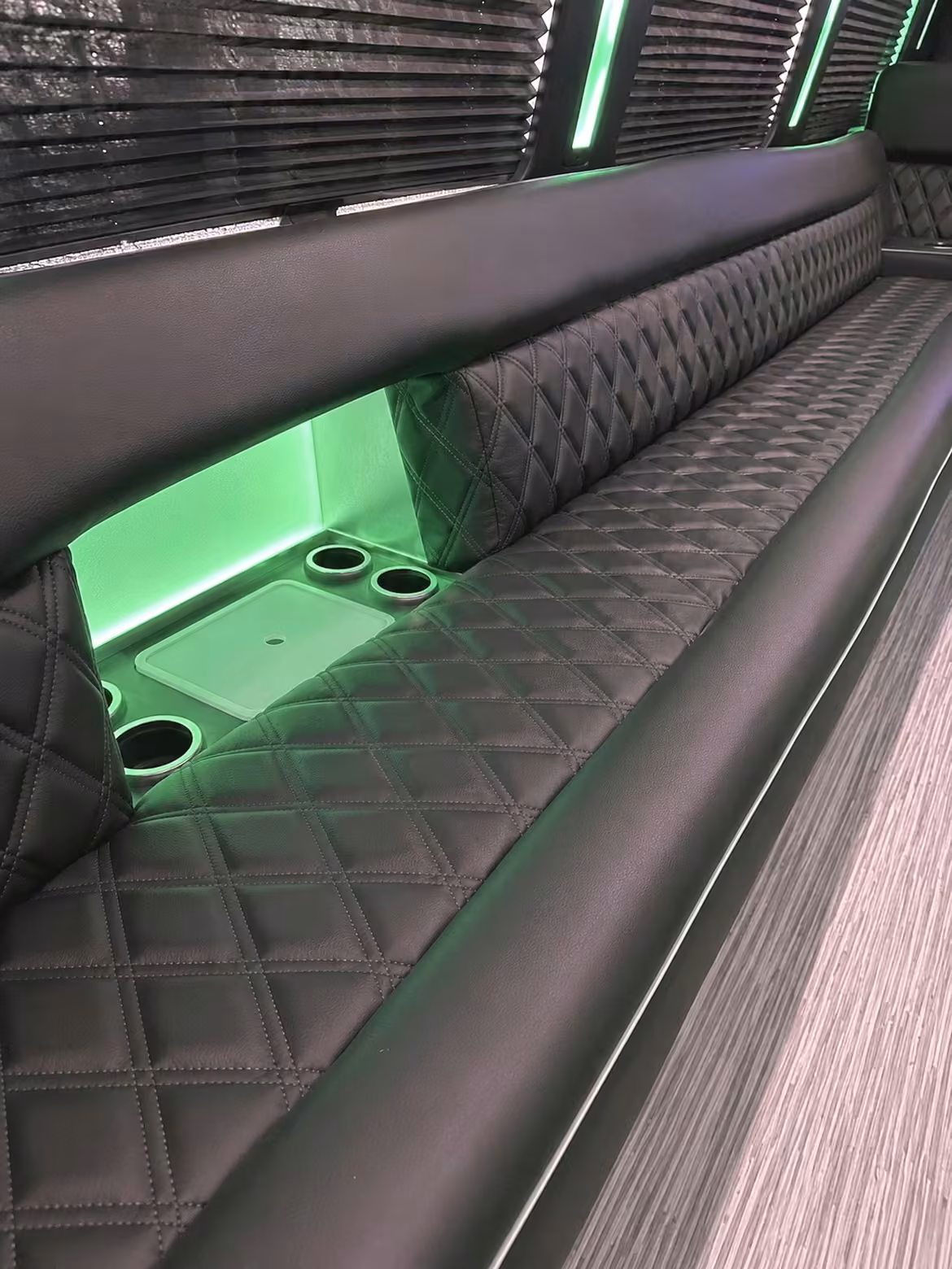 15 passenger party bus inside