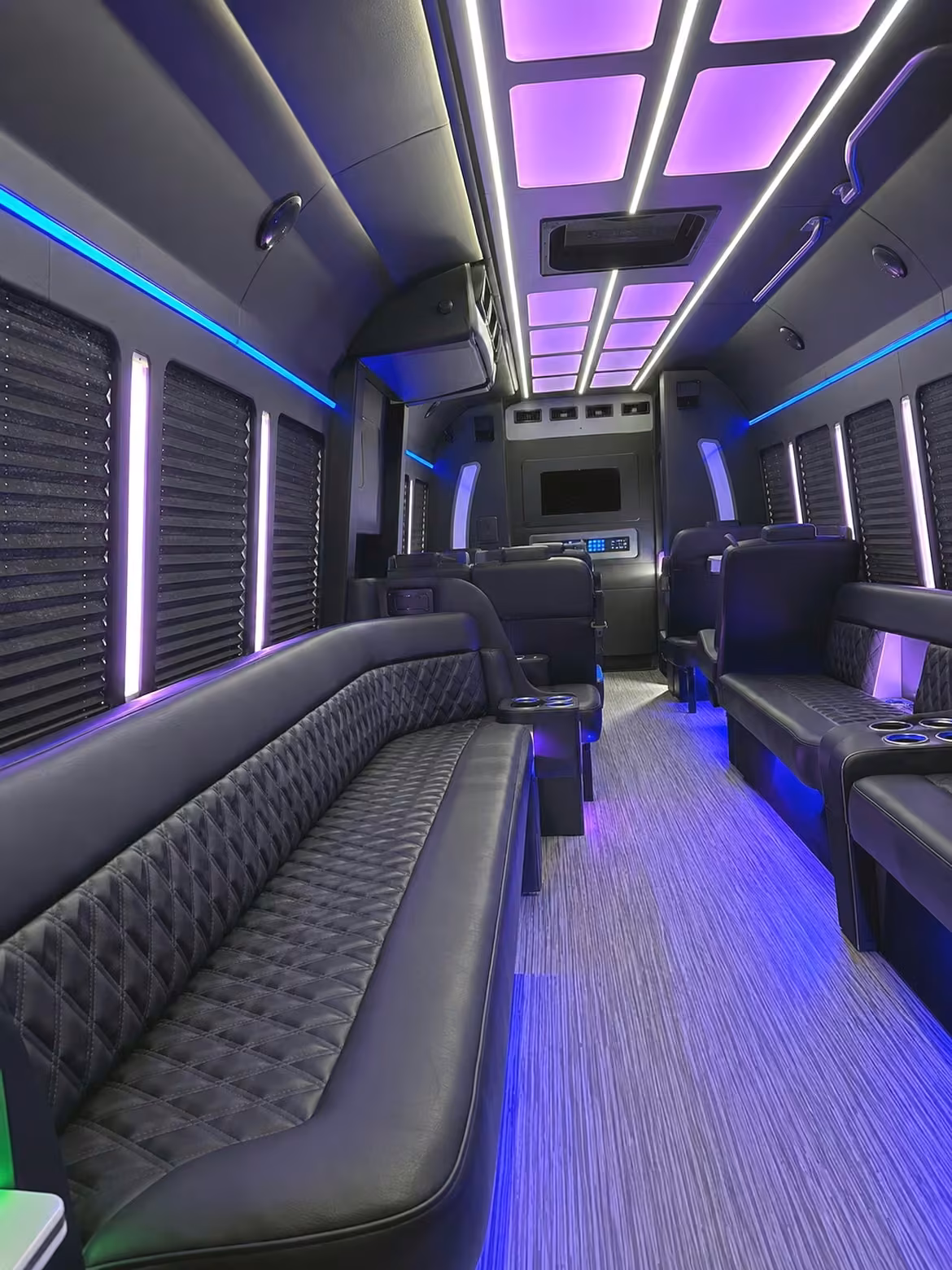 18 passenger party bus interior