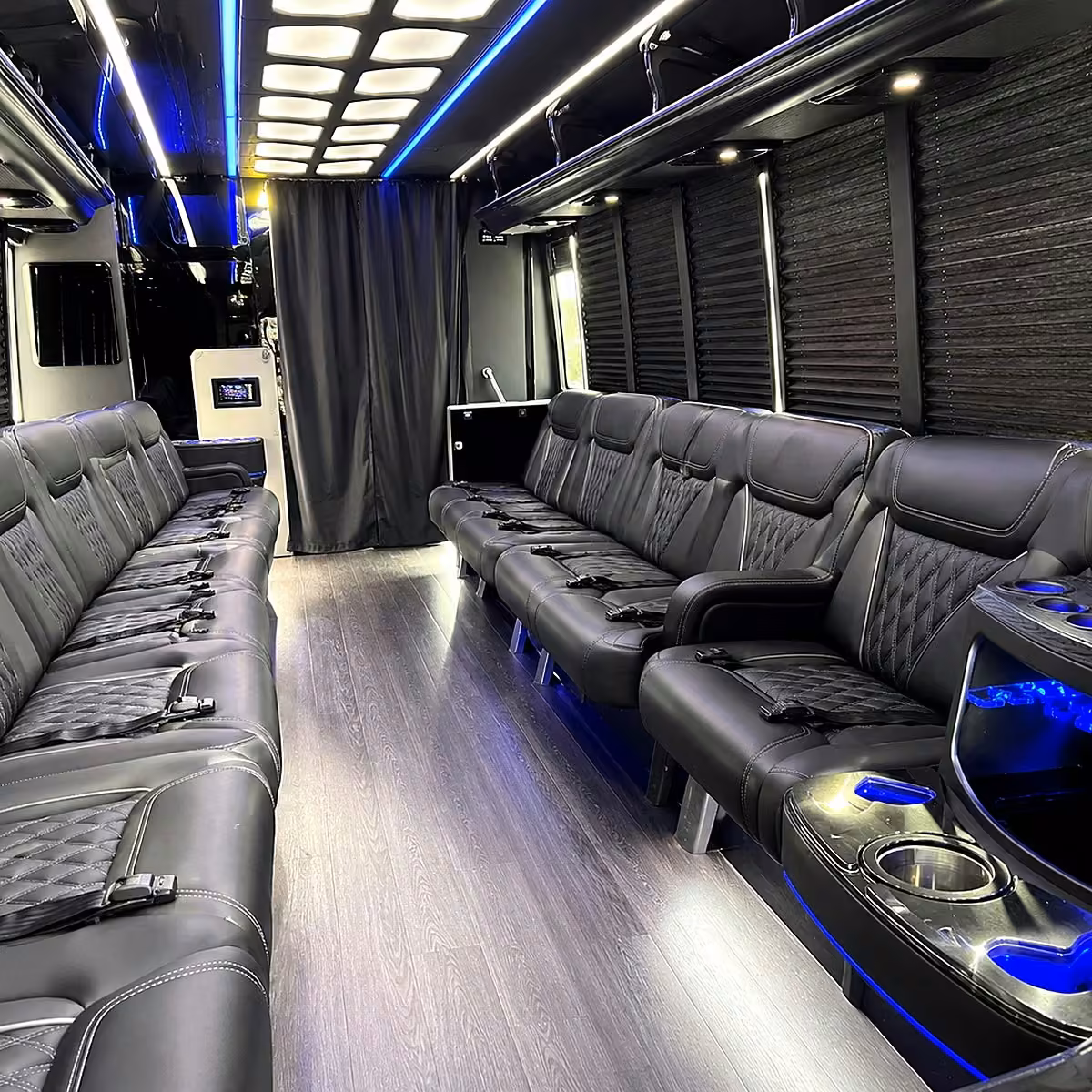 30 passenger party bus interior