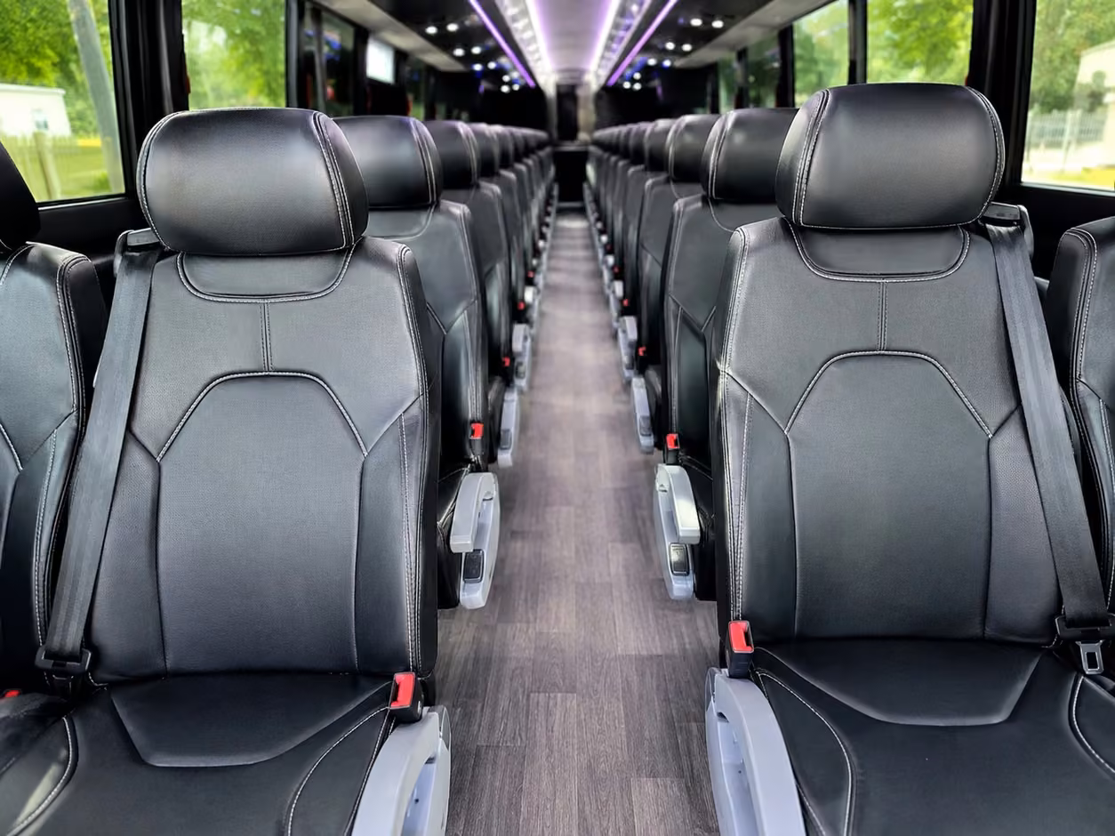40 56 passenger charter bus interior