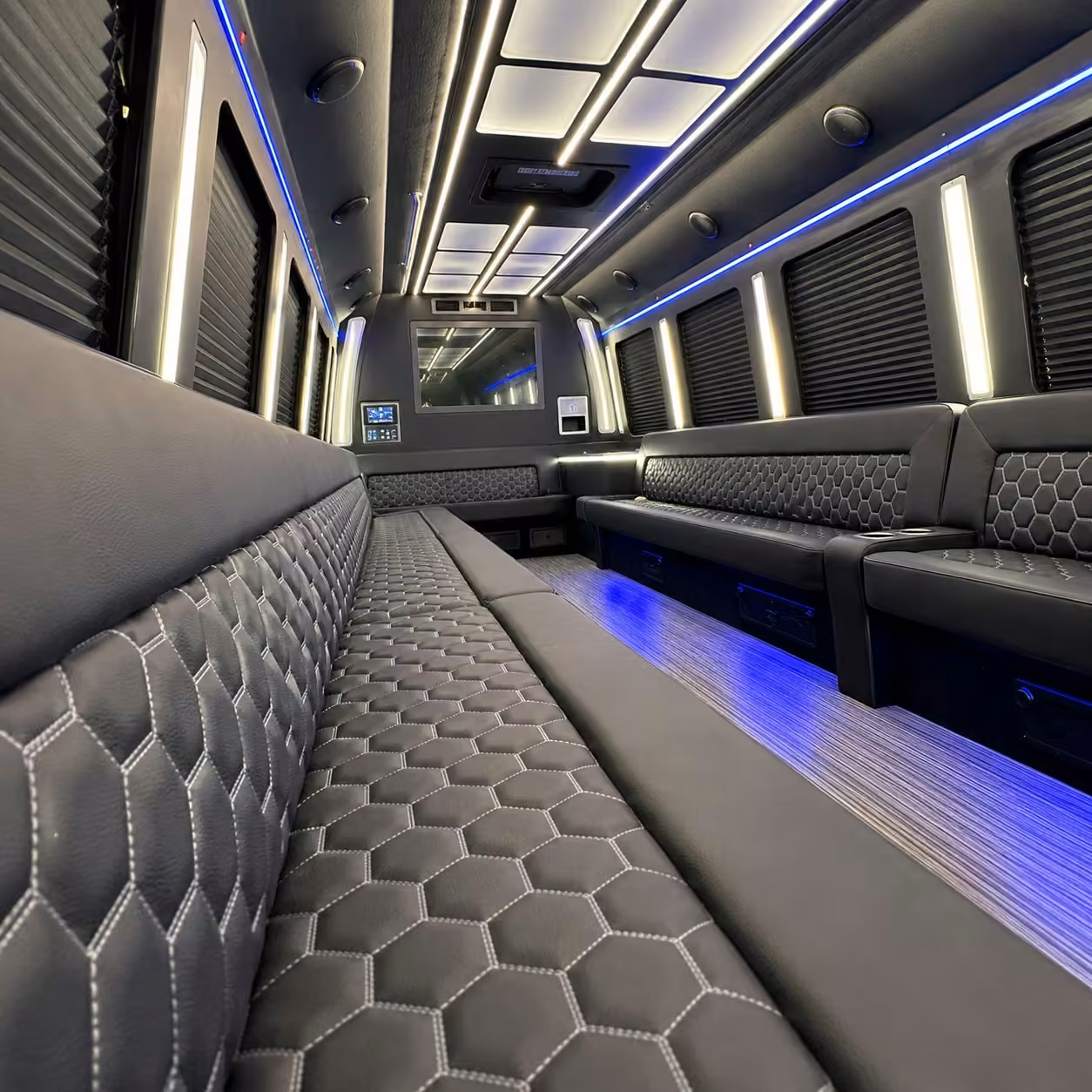 dallas party bus interior